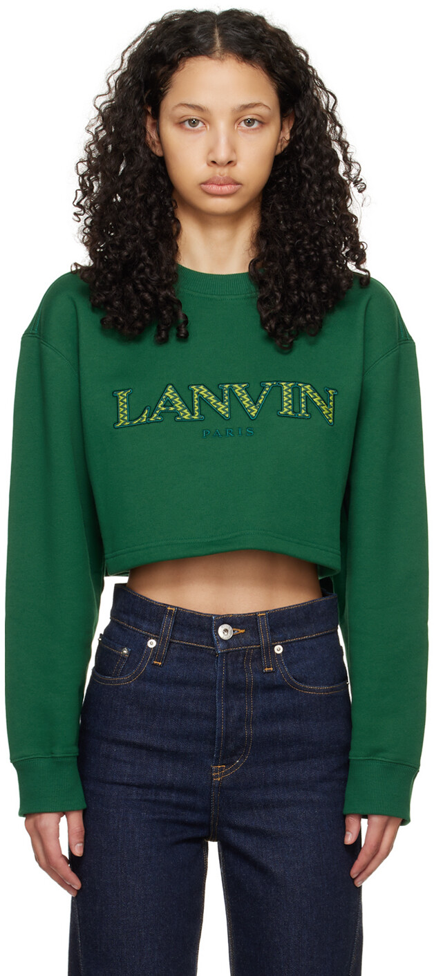 

Зеленый свитшот с вышивкой Curb Lanvin