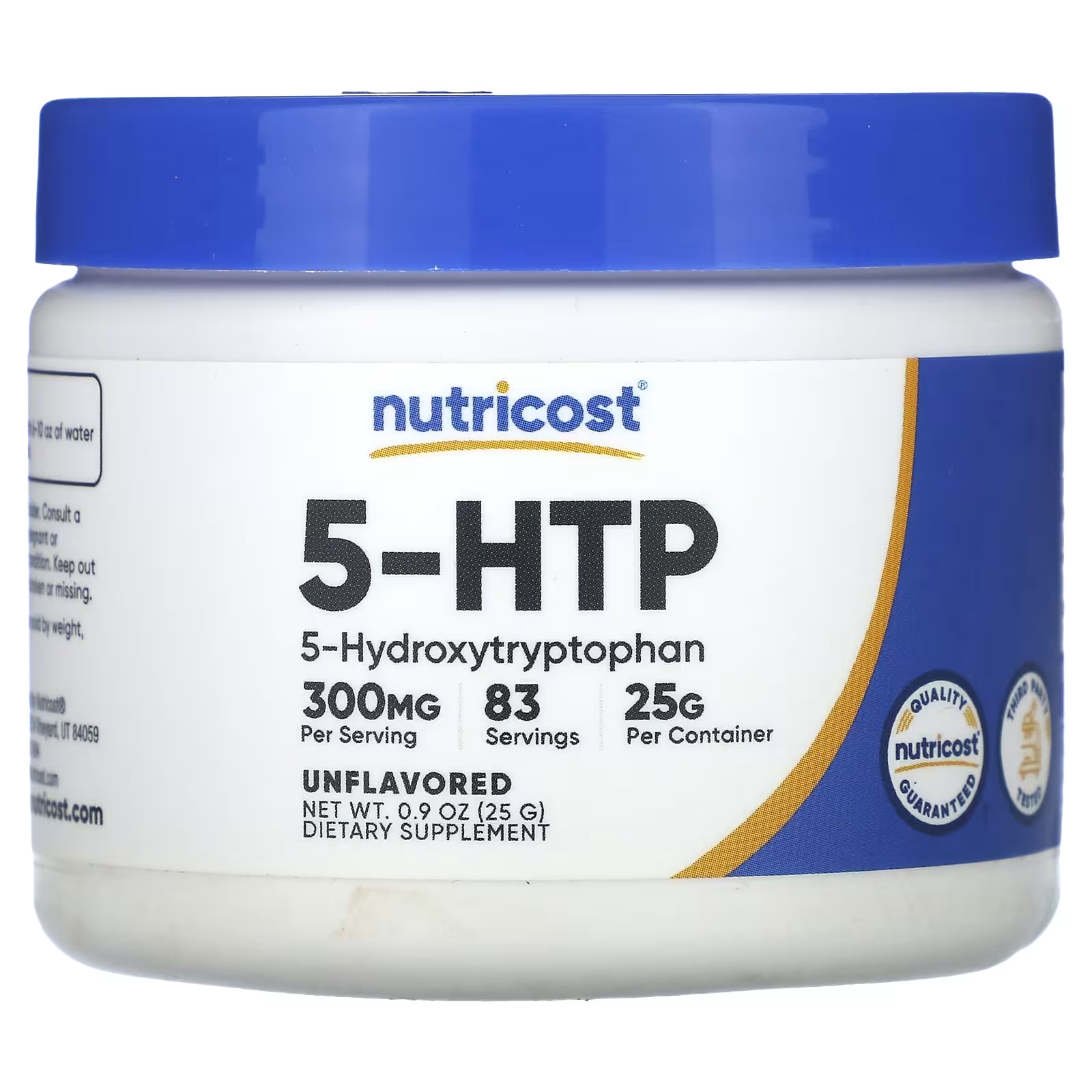Nutricost 5-HTP Порошок 5-гидрокситриптофан без вкуса 0,9 унции (25 г) nutricost 5 htp 100 мг 240 капсул