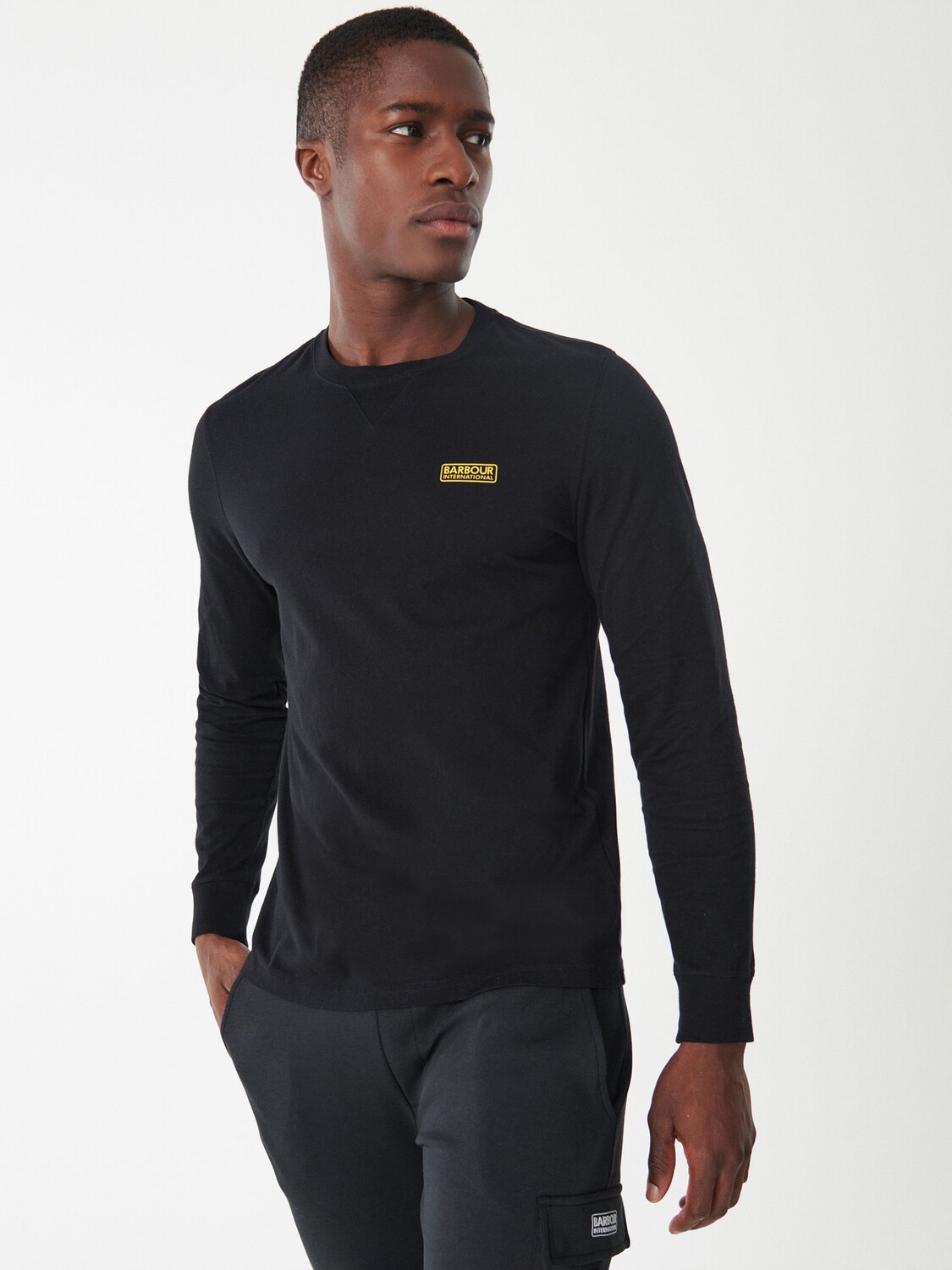 

Футболка Barbour International с длинными рукавами, черная