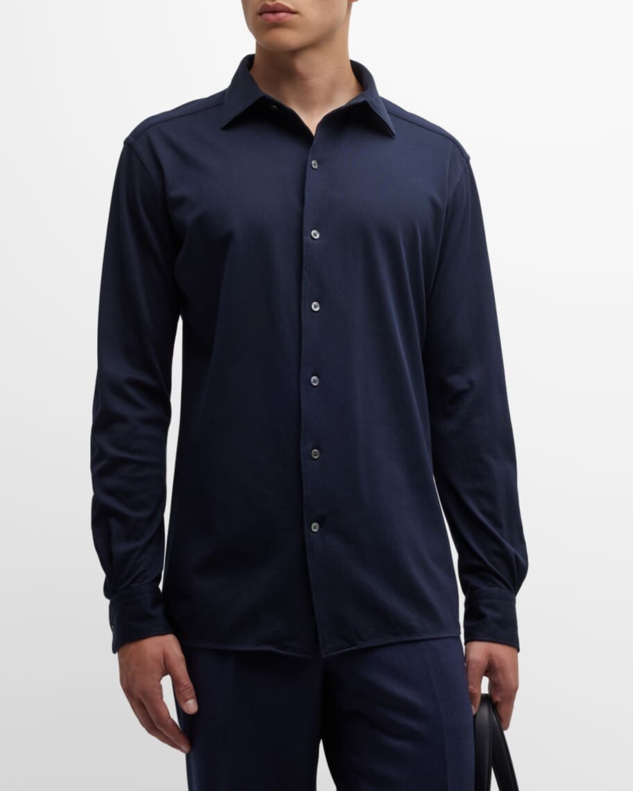 

Мужская спортивная рубашка из кашемирового джерси ZEGNA