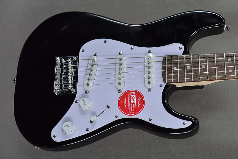

Мини-гитара - черный Squier Mini Strat -
