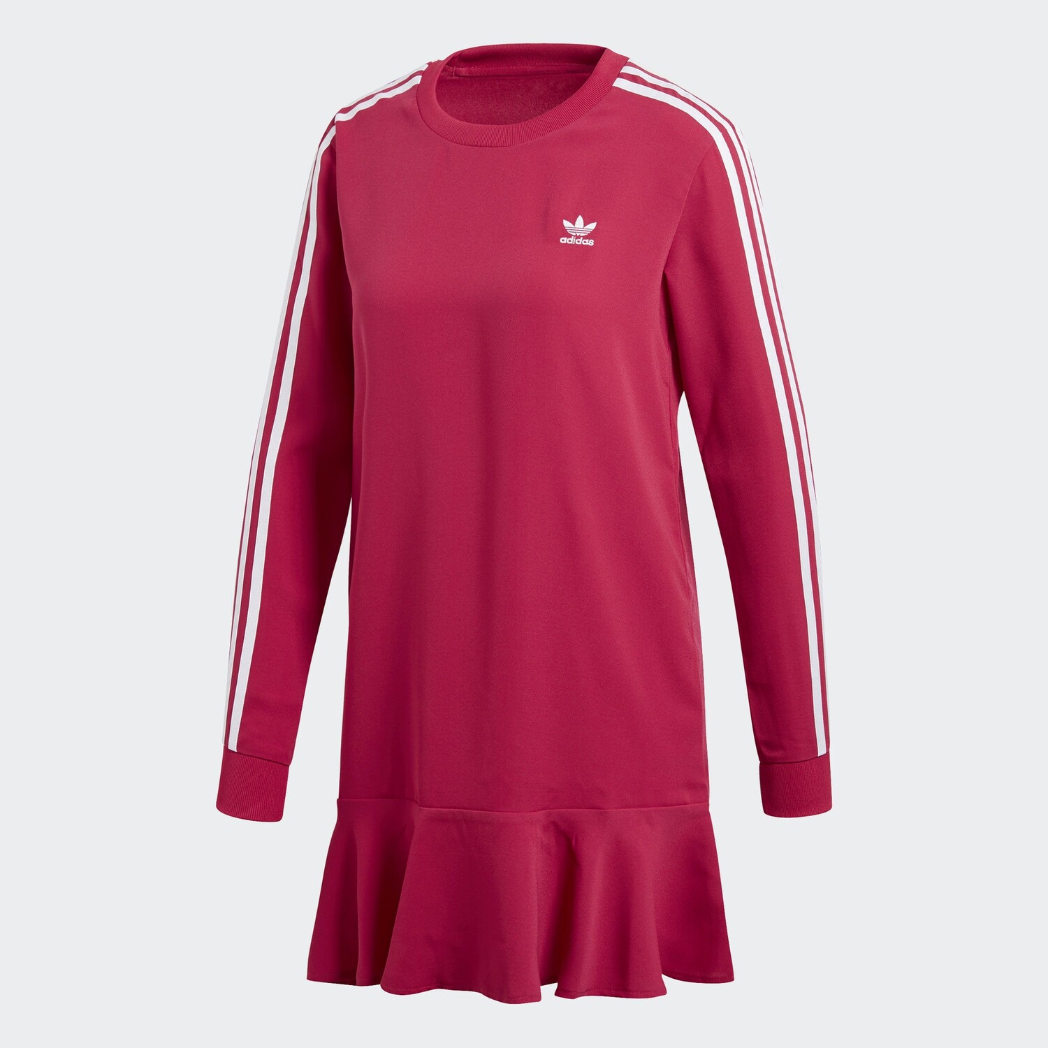 

Платье Adidas Originals 3-stripes, красно-малиновый, Красный