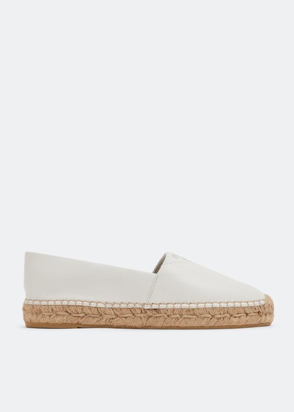 

Эспадрильи PRADA Leather espadrilles, белый