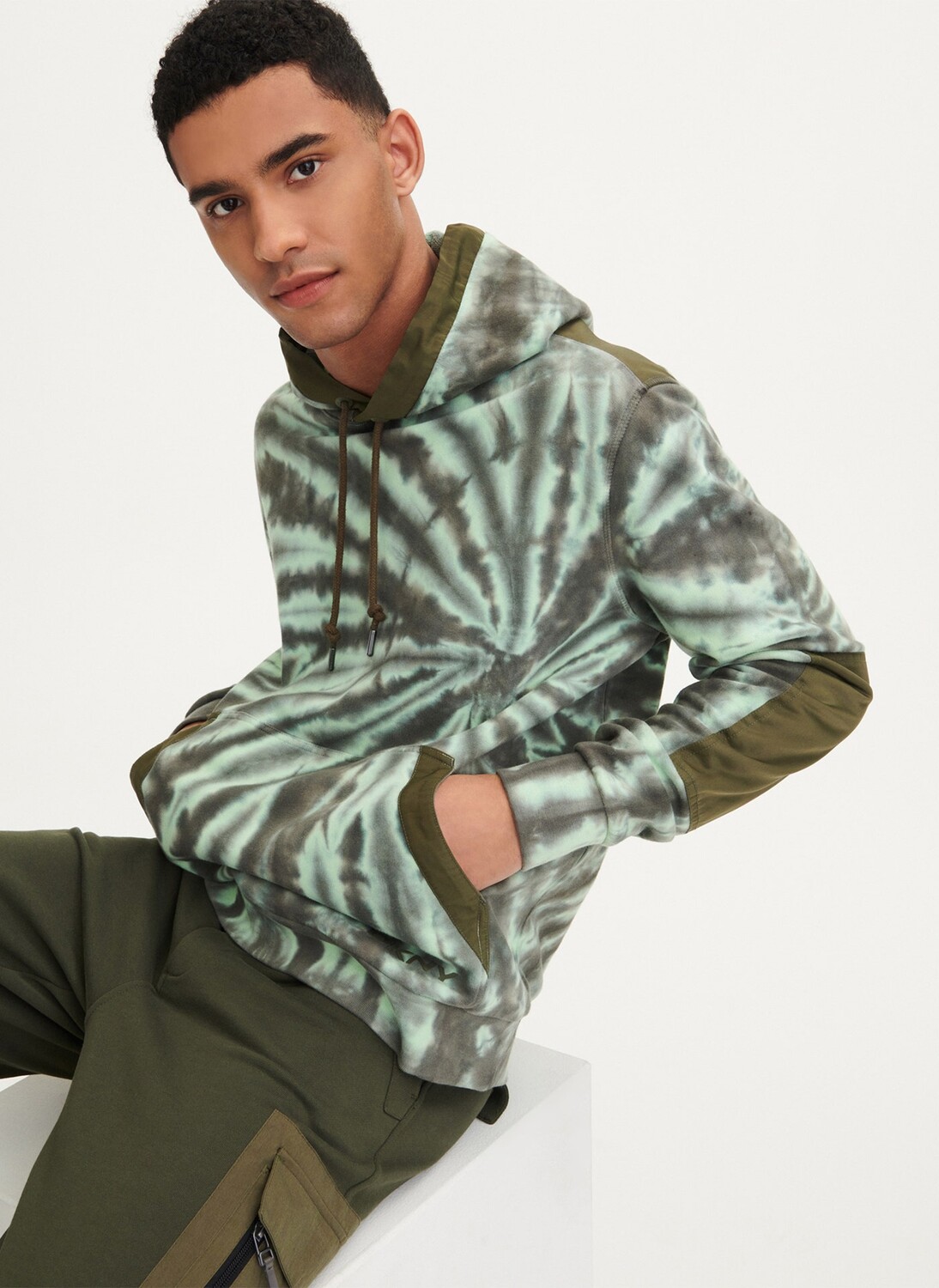 

Толстовка с принтом Tie Dye DKNY, Серый