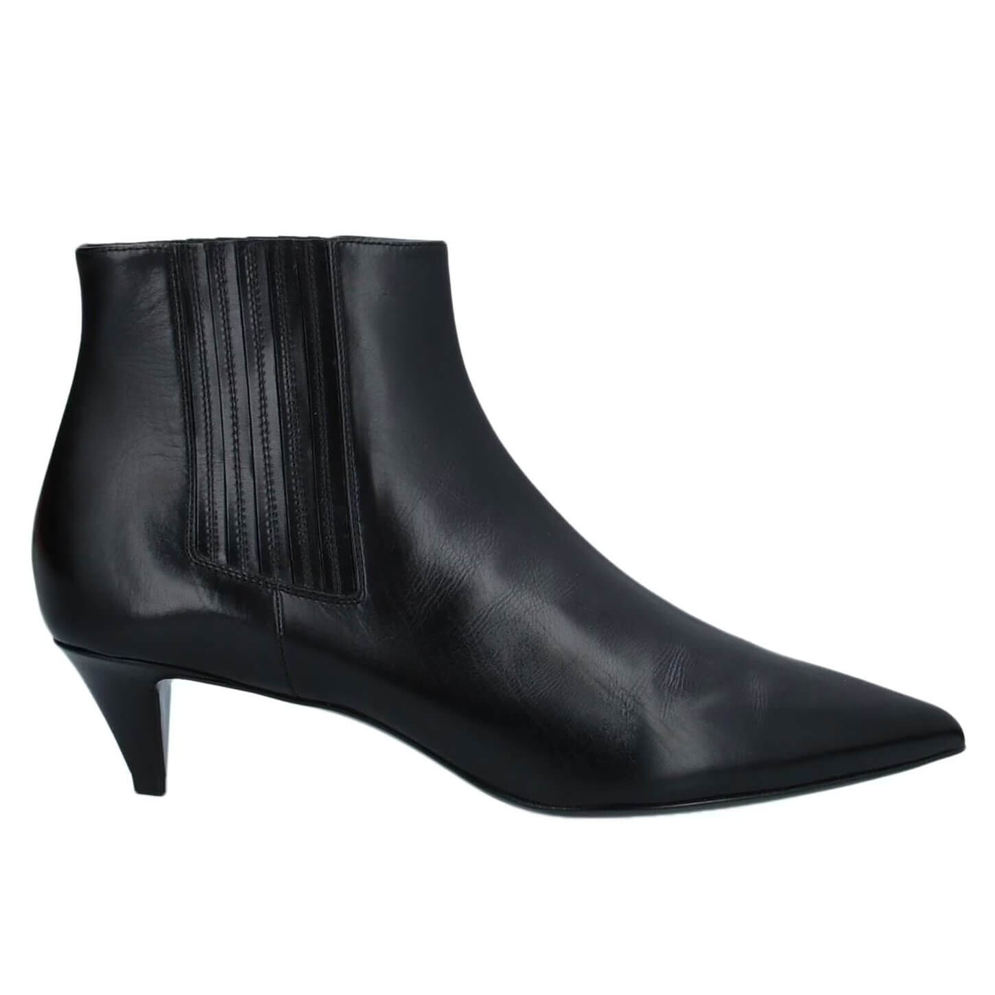

Кожаные полусапоги на небольшом каблуке CELINE, черный