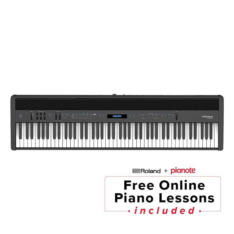 88-клавишное взвешенное цифровое пианино Roland FP-60X с педалью и пюпитром — черное FP-60X-BK Digital Piano - Black кольца piano pxr0099 r black