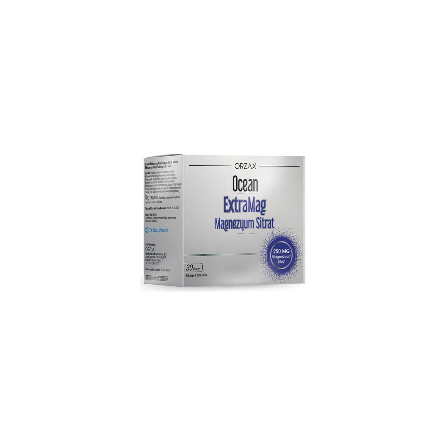 Пищевая добавка Orzax Ocean Extramag Magnesium Citrate Effervescent, 30 пакетиков