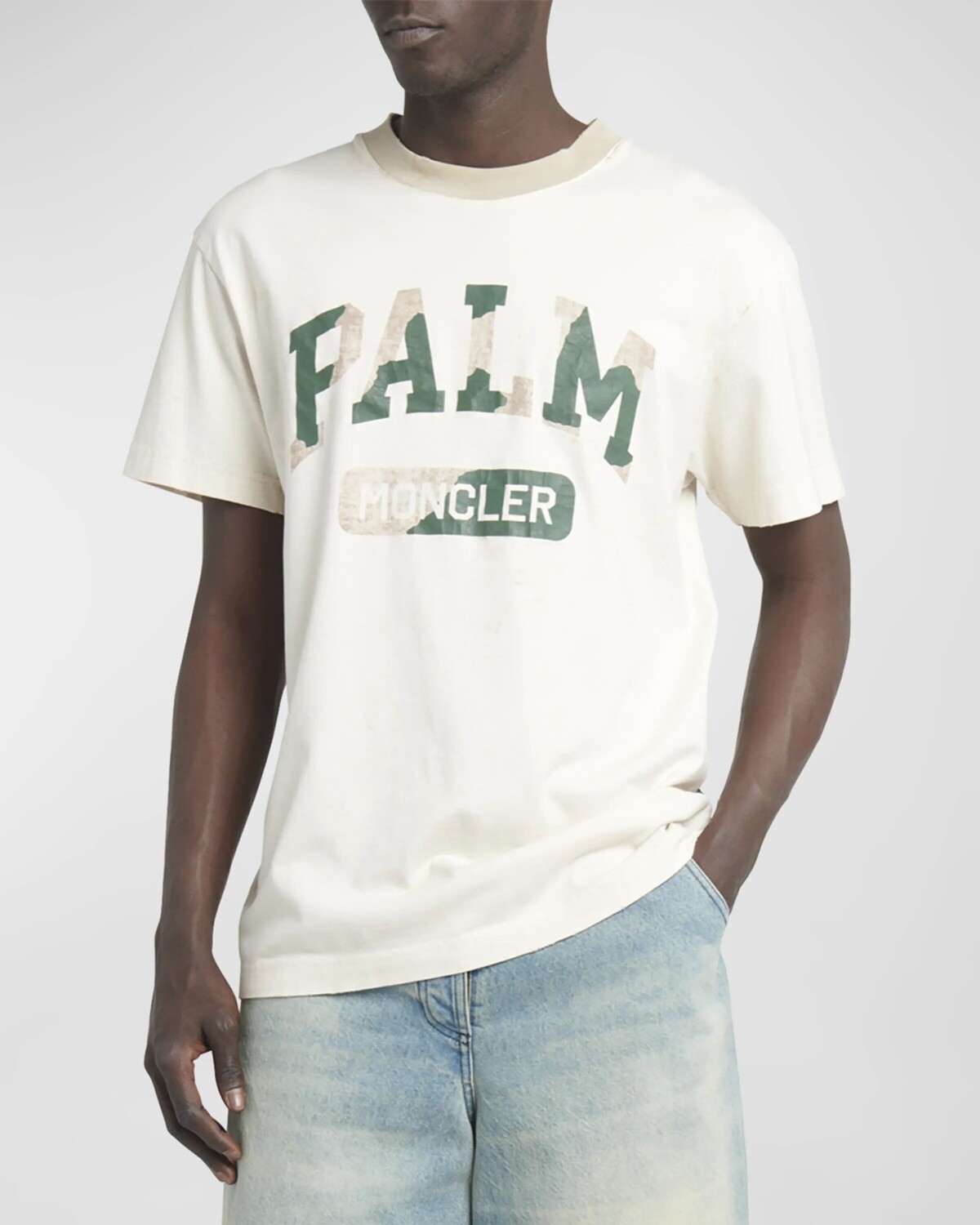 

Мужская футболка с логотипом Moncler x Palm Angels Moncler Genius, цвет White