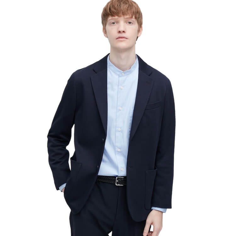 Пиджак Uniqlo Comfort 2B, темно-синий куртка uniqlo comfort 2b на пуговицах темно серый