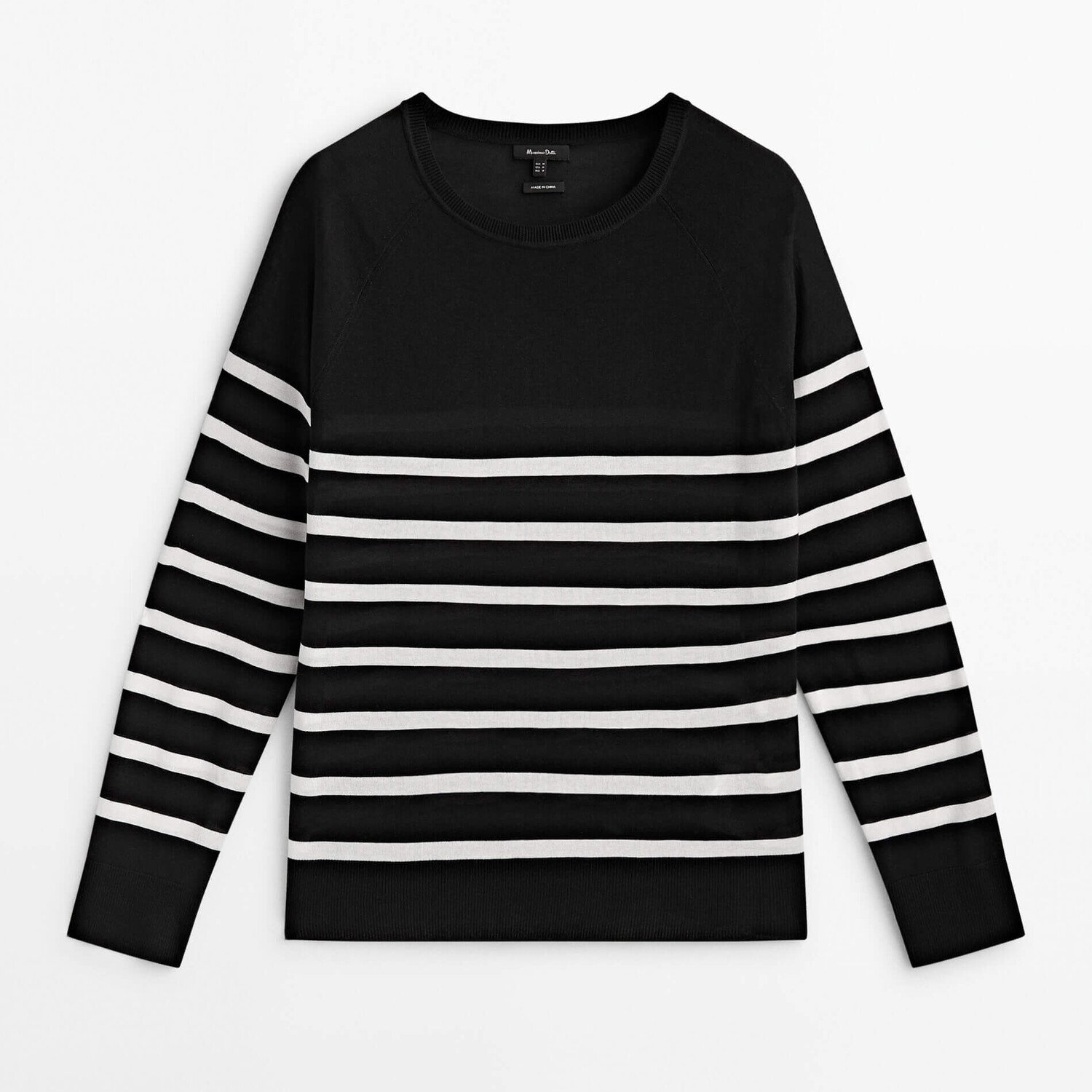 

Свитер Massimo Dutti Crew Neck, черный