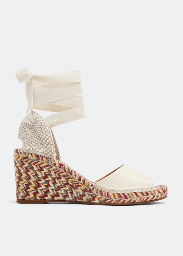 

Эспадрильи CHLOÉ Piia wedge espadrilles, бежевый