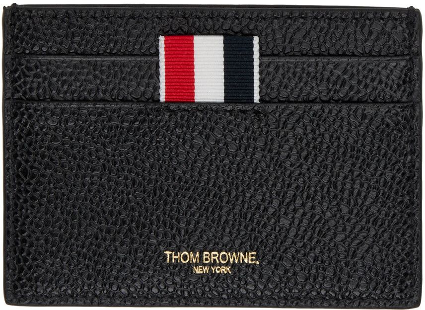 

Черная кожаная визитница Thom Browne