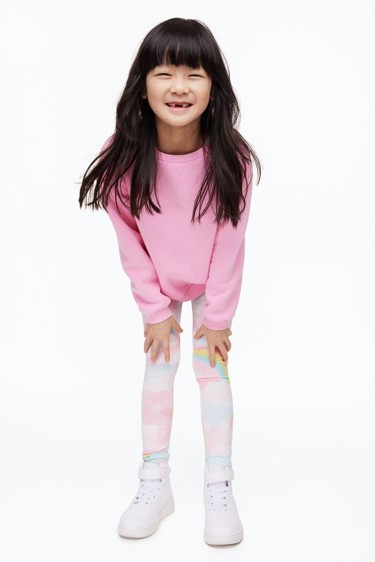 

Леггинсы H&M, светло-розовый/радуга