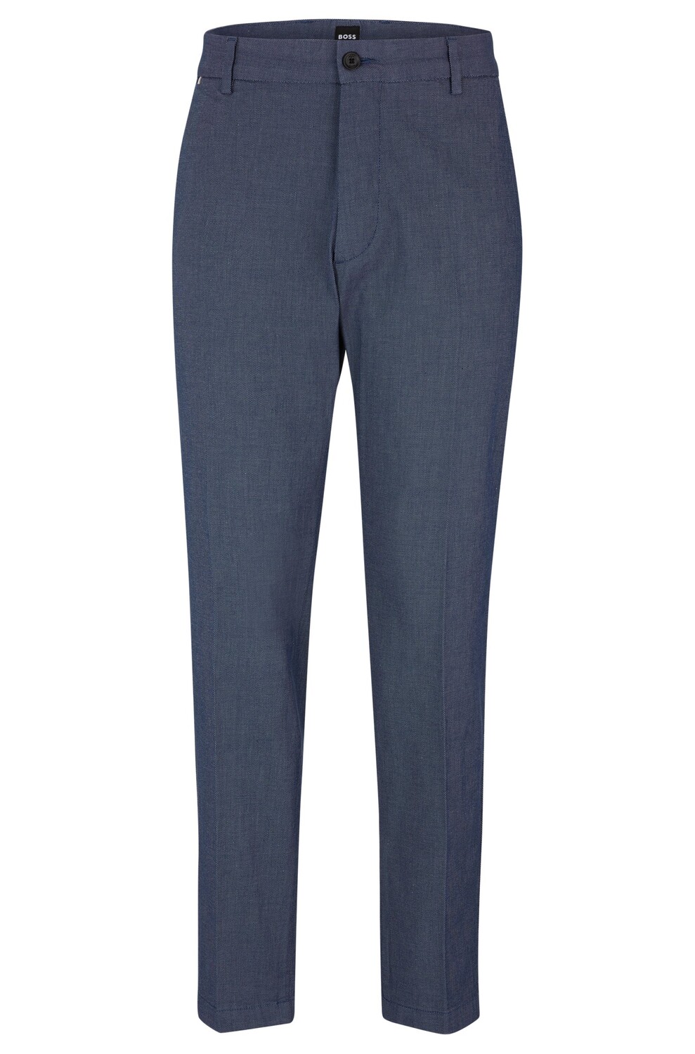 

Брюки Boss Regular-fit In Patterned Stretch Cotton, светло-синий