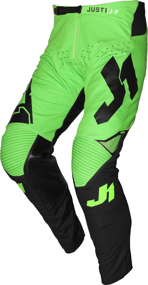 брюки just1 j flex для молодежи мотокросс черно белые Брюки Just1 J-Flex Мотокросс, черно-зеленые