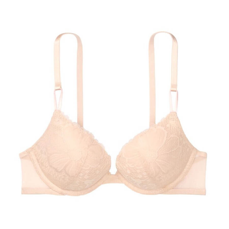 

Бюстгальтер на косточках Victoria's Secret Sexy Tee Lace Push-Up, бежевый