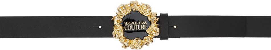 

Черный круглый ремень Versace Jeans Couture