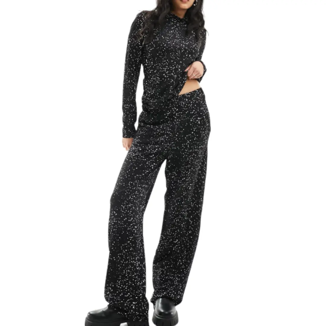 

Брюки Pieces High Waisted Wide Leg, черный