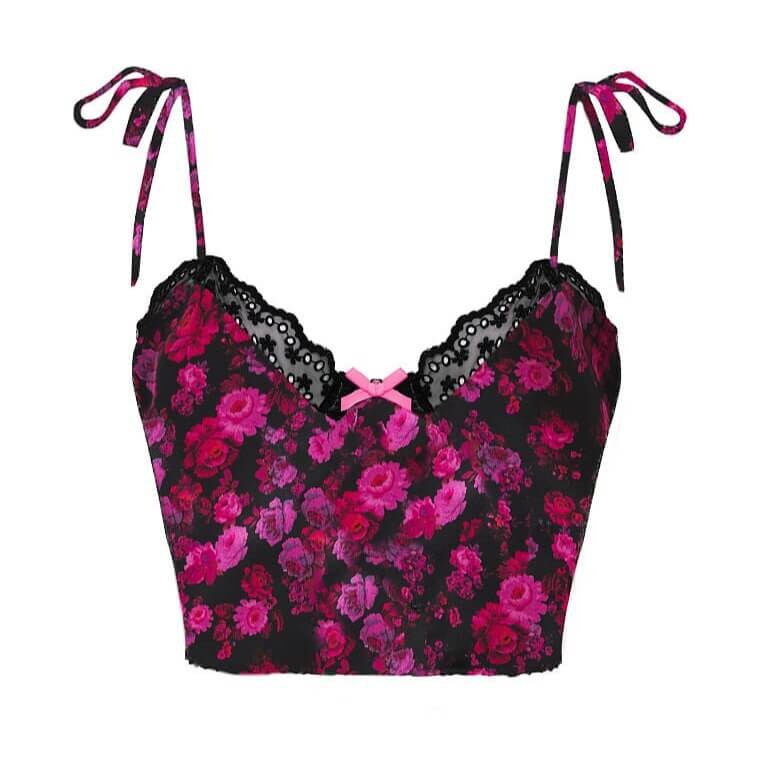 

Бюстье For Love & Lemons Farrah, черный/розовый