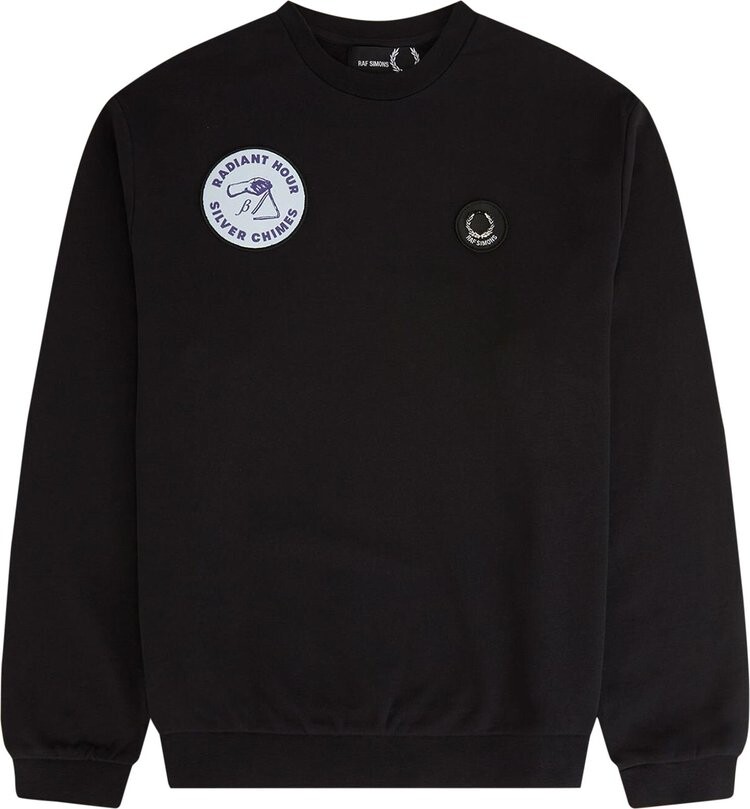 

Толстовка Fred Perry x Raf Simons Patched Sweatshirt 'Black', черный