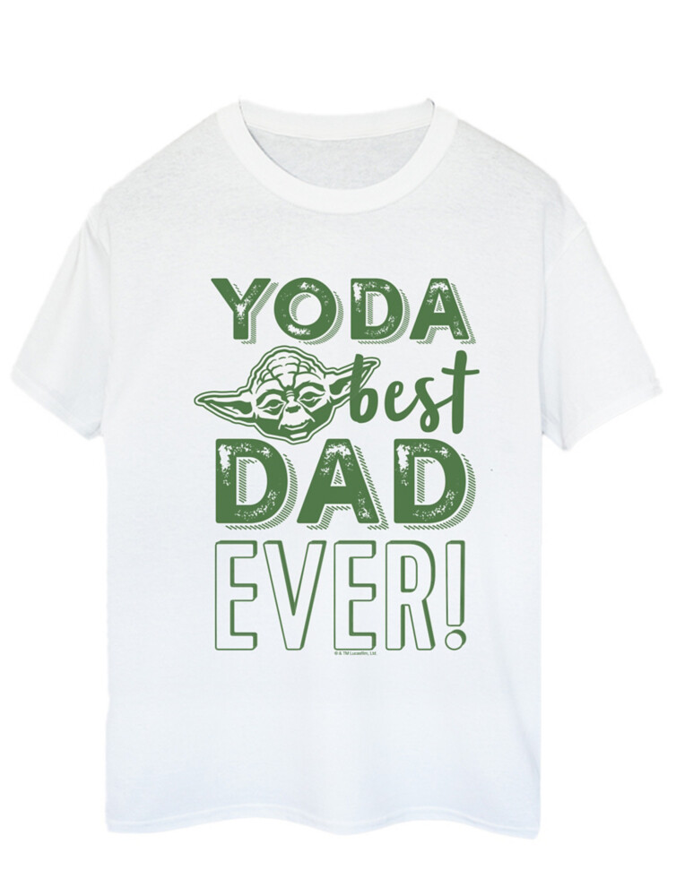 

NW2 Star Wars Yoda Best Dad Slogan Взрослая белая футболка George., белый