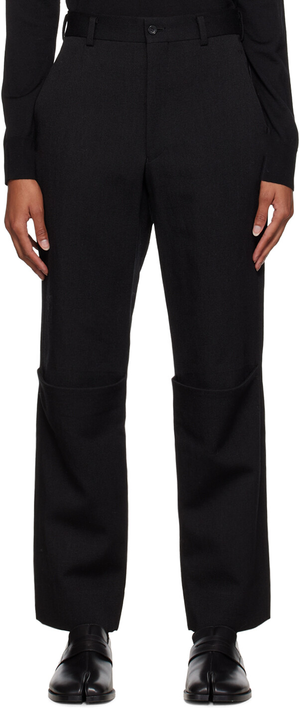 

Черные брюки с разрезом Comme des Garçons Homme Plus, Черный