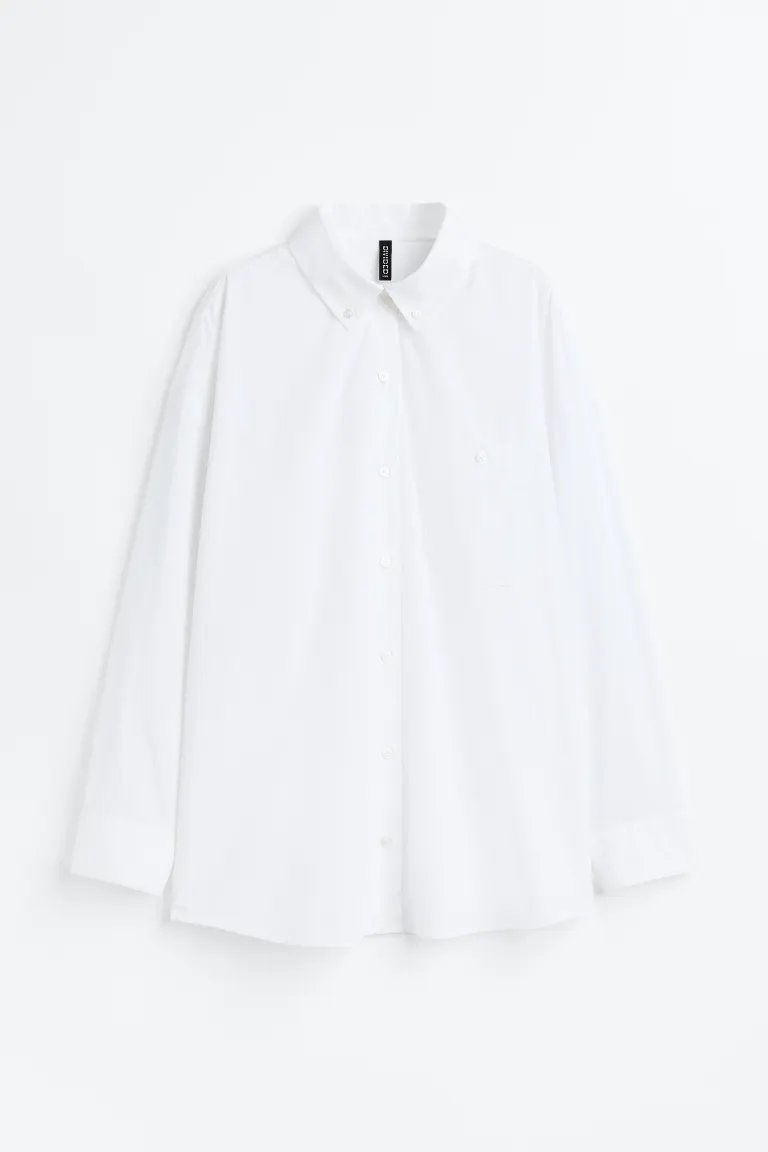 Рубашка Oversized Poplin, белый