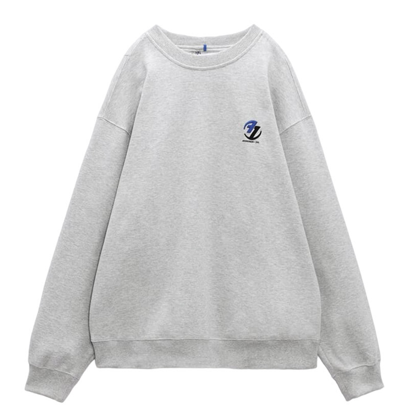 

Свитшот Zara Adererror Oversize, серый меланж