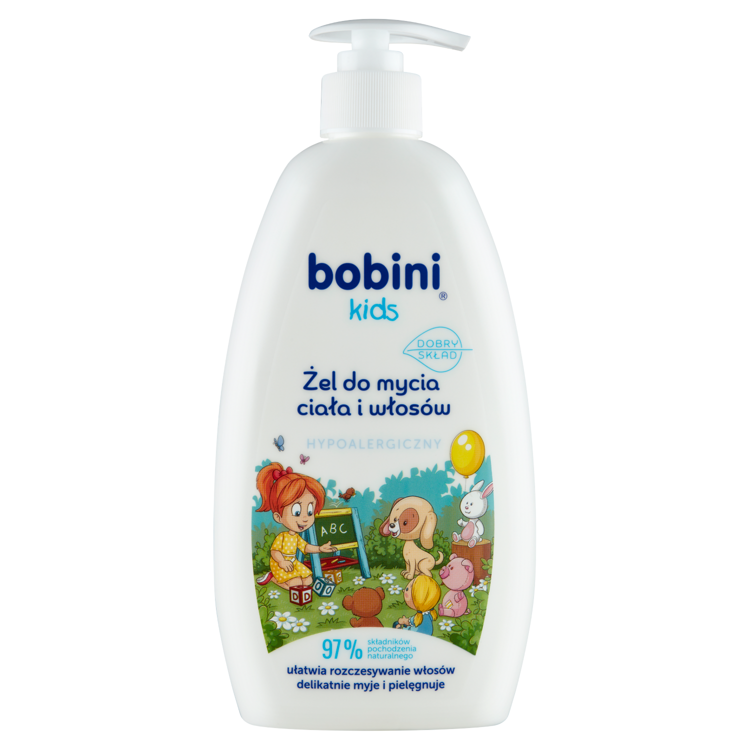 цена Bobini Kids гель для мытья тела и волос детский, 50 0мл