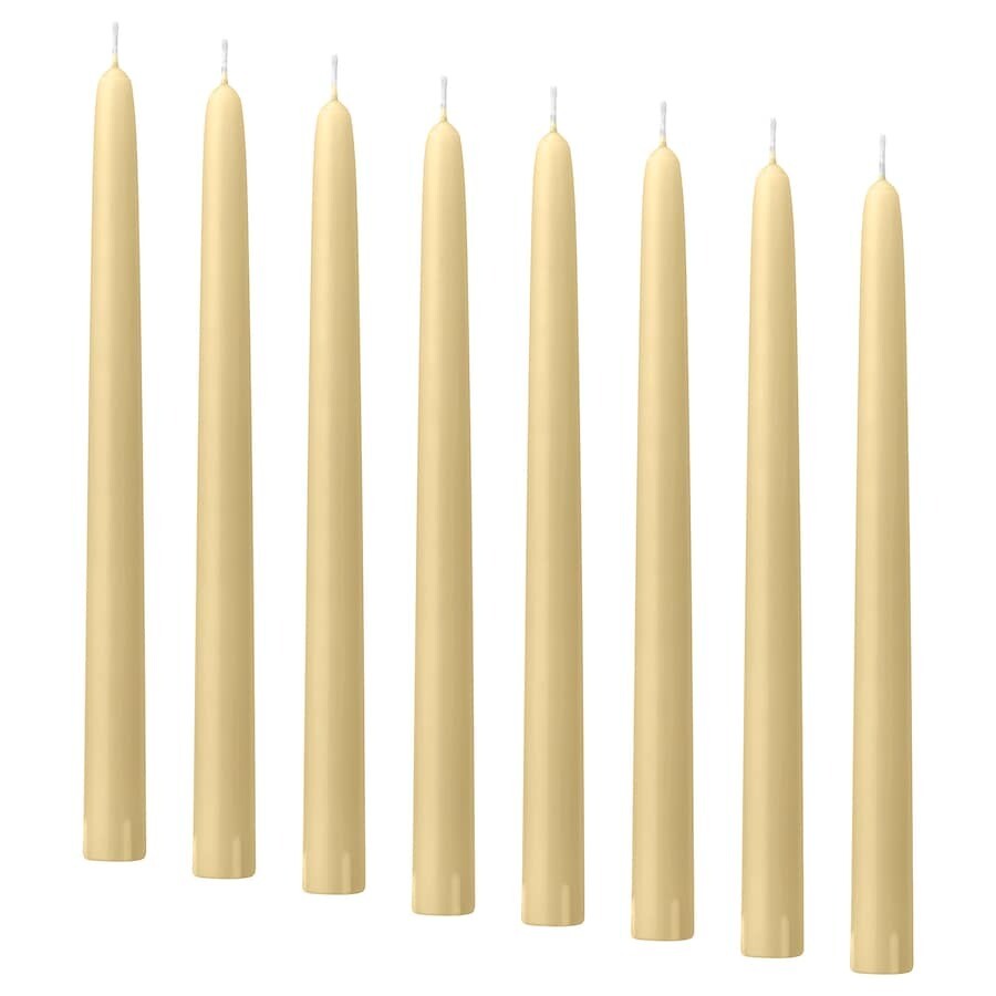 

Набор свечей Ikea Klokhet, 25 см, 8 штук, желтый