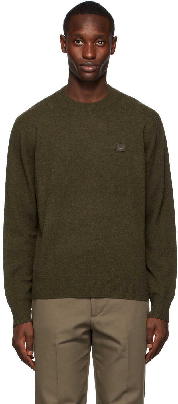 

Свитер цвета хаки с круглым вырезом Acne Studios