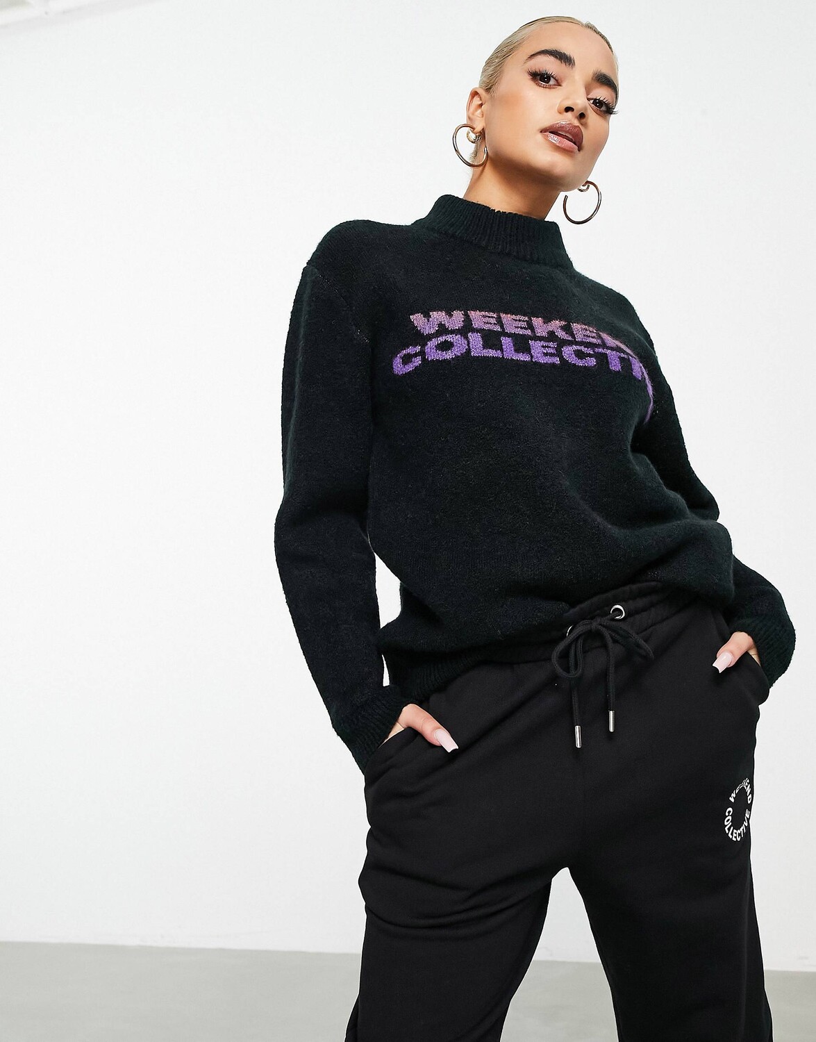 

Джемпер космической окраски с логотипом ASOS Weekend Collective