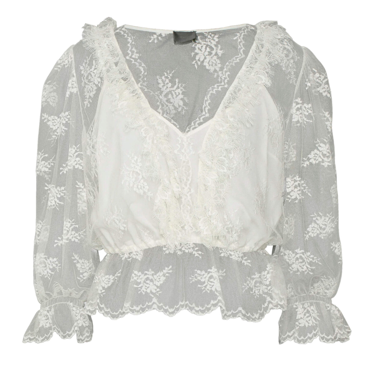 

Блузка Pinko Daniela Blusa Pizzo, белый