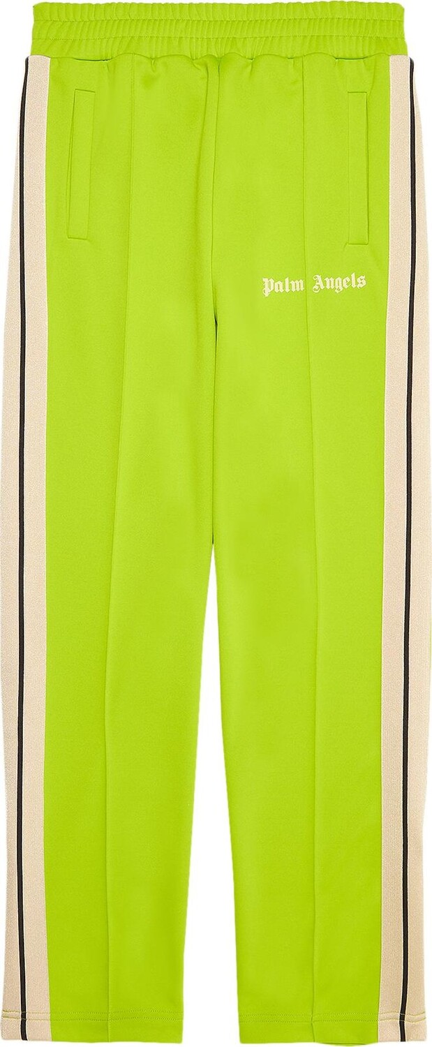 Брюки Palm Angels Classic Track Pants 'Lime Green/Off White', зеленый брюки palm angels pa jaquard track pants navy blue off white синий