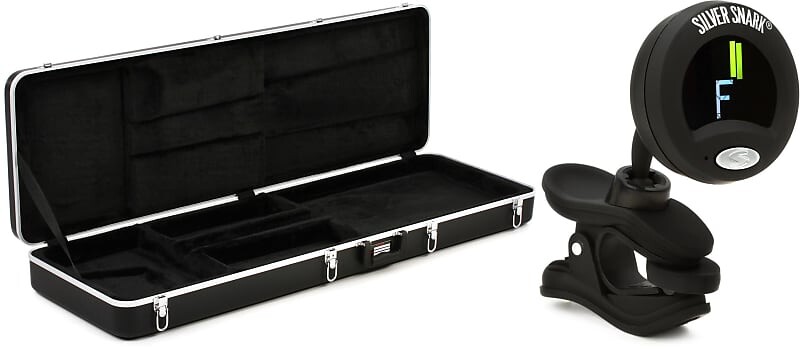

Gator GC-Bass Deluxe ABS Формованная электрическая бас-гитара Чехол в комплекте с Snark Silver Snark Chromatic Tuner - черный Gator + Snark GC-Bass=1 SIL-BLK=1