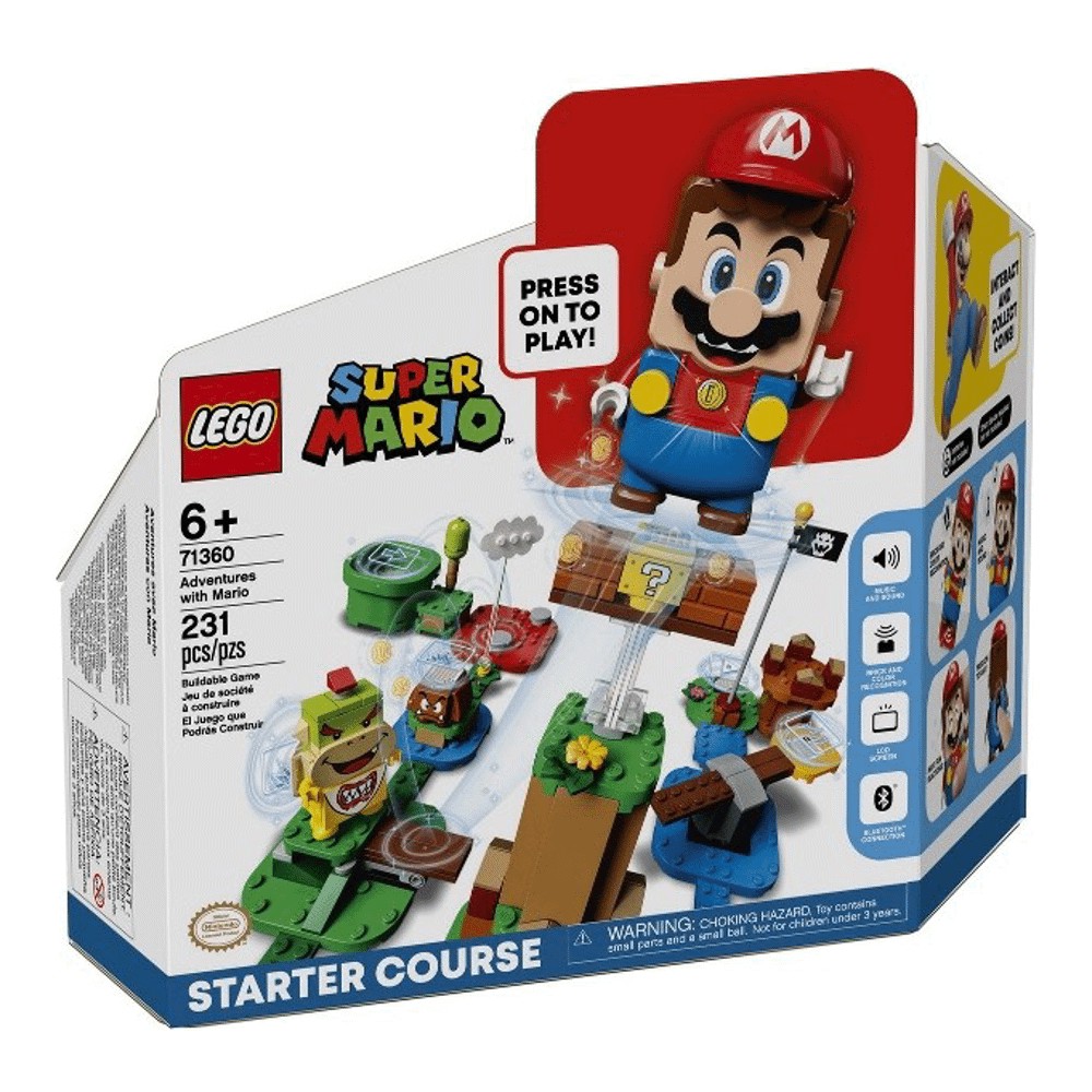Конструктор LEGO Super Mario Adventures with Mario Starter Course 71360, 231 деталей конструктор lego super mario 71388 падающая башня босса братца сумо
