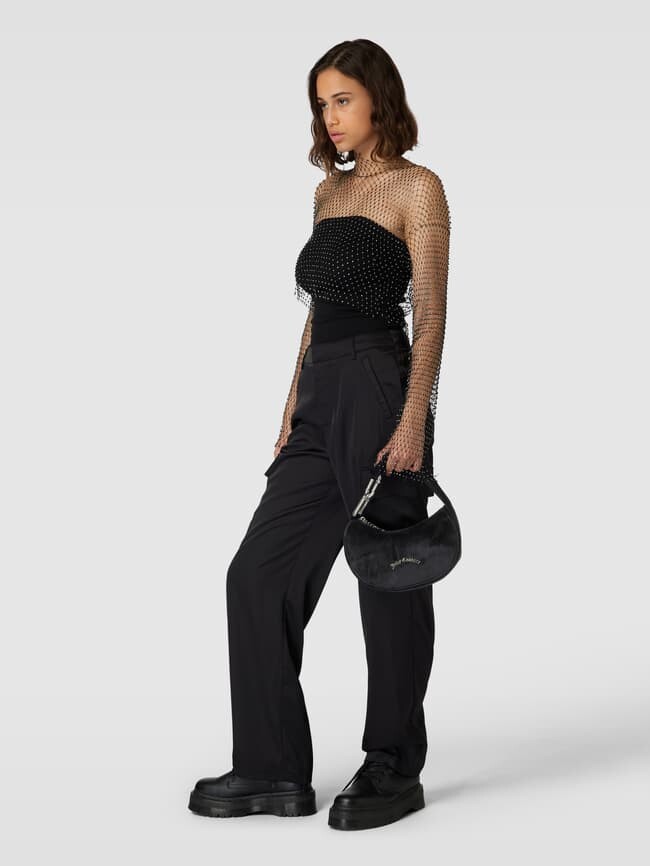 

Сумочка с аппликацией этикетки, модель "ЦВЕТОК" Juicy Couture, черный