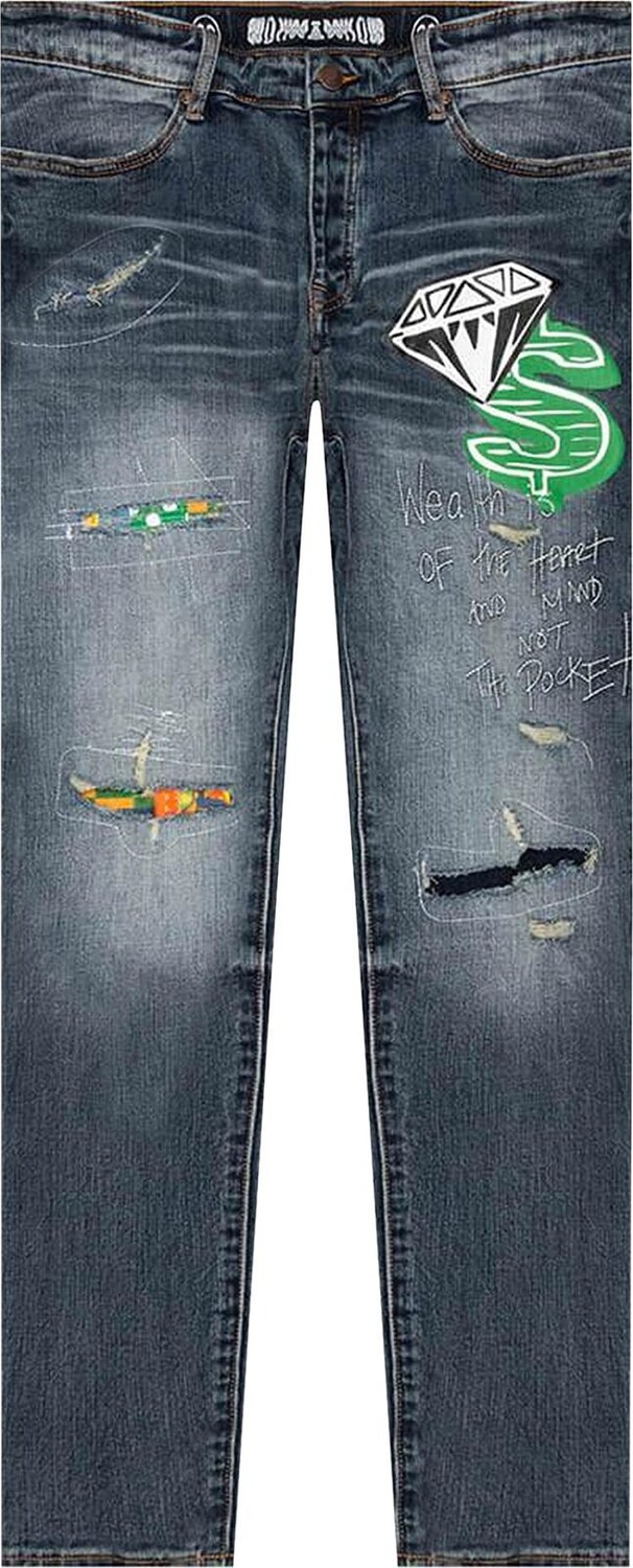 

Джинсы Billionaire Boys Club Universe Jean 'Crater', синий
