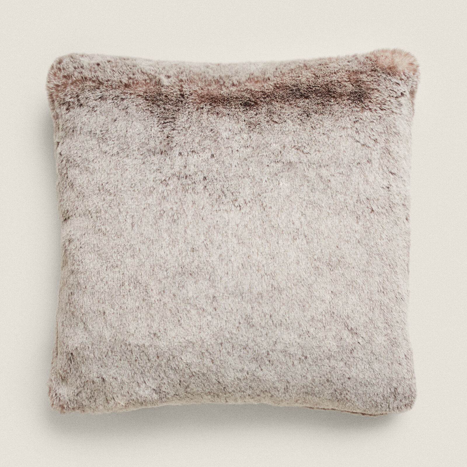 Чехол для подушки Zara Home Fur, бежево-серый