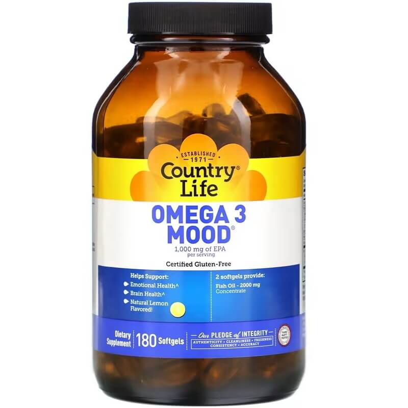 Омега-3 Country Life, 180 капсул now foods neptune krill oil 500 mg добавки с омега 3 жирными кислотами 60 шт