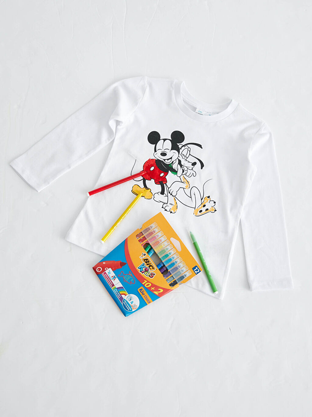 

Свитшот с принтом Disney для мальчика и стираемые мелки LCW Baby
