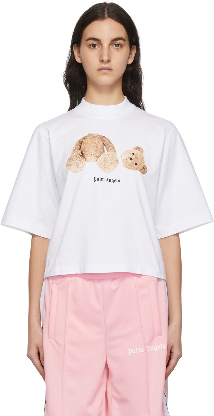 

Укороченная футболка White Bear Palm Angels, Розовый