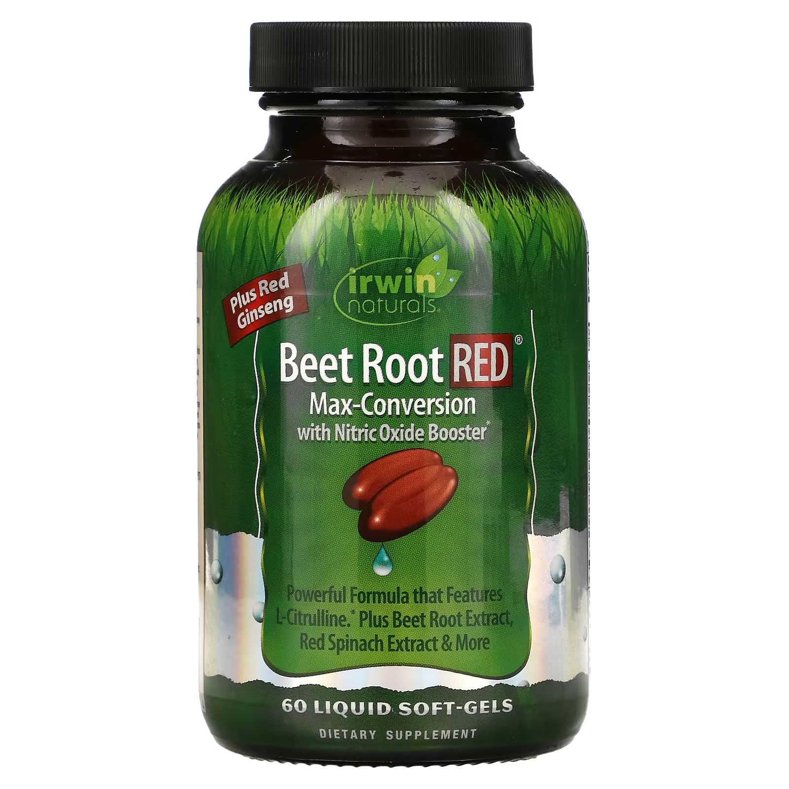 Irwin Naturals Beet Root RED Максимальная конверсия с ускорителем окиси азота, 60 мягких капсул irwin naturals beet root red максимальная конверсия с ускорителем окиси азота 60 мягких капсул с жидким наполнителем