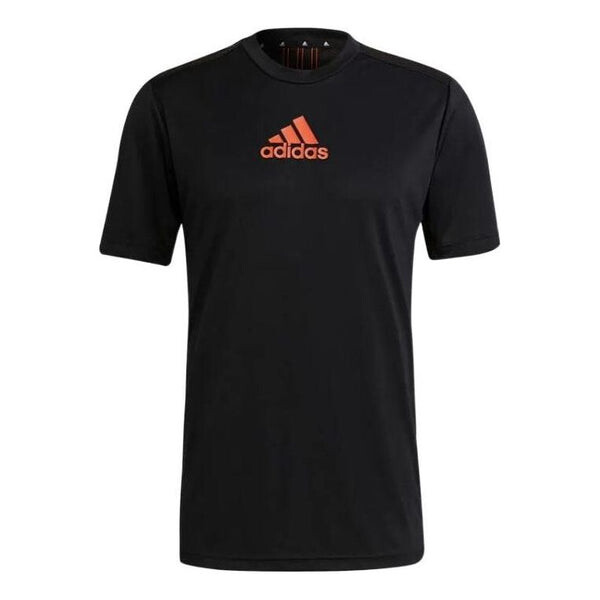 

Футболка Adidas Solid Color Alphabet Logo Printing Pullover Sports Short Sleeve Black T-Shirt, Черный