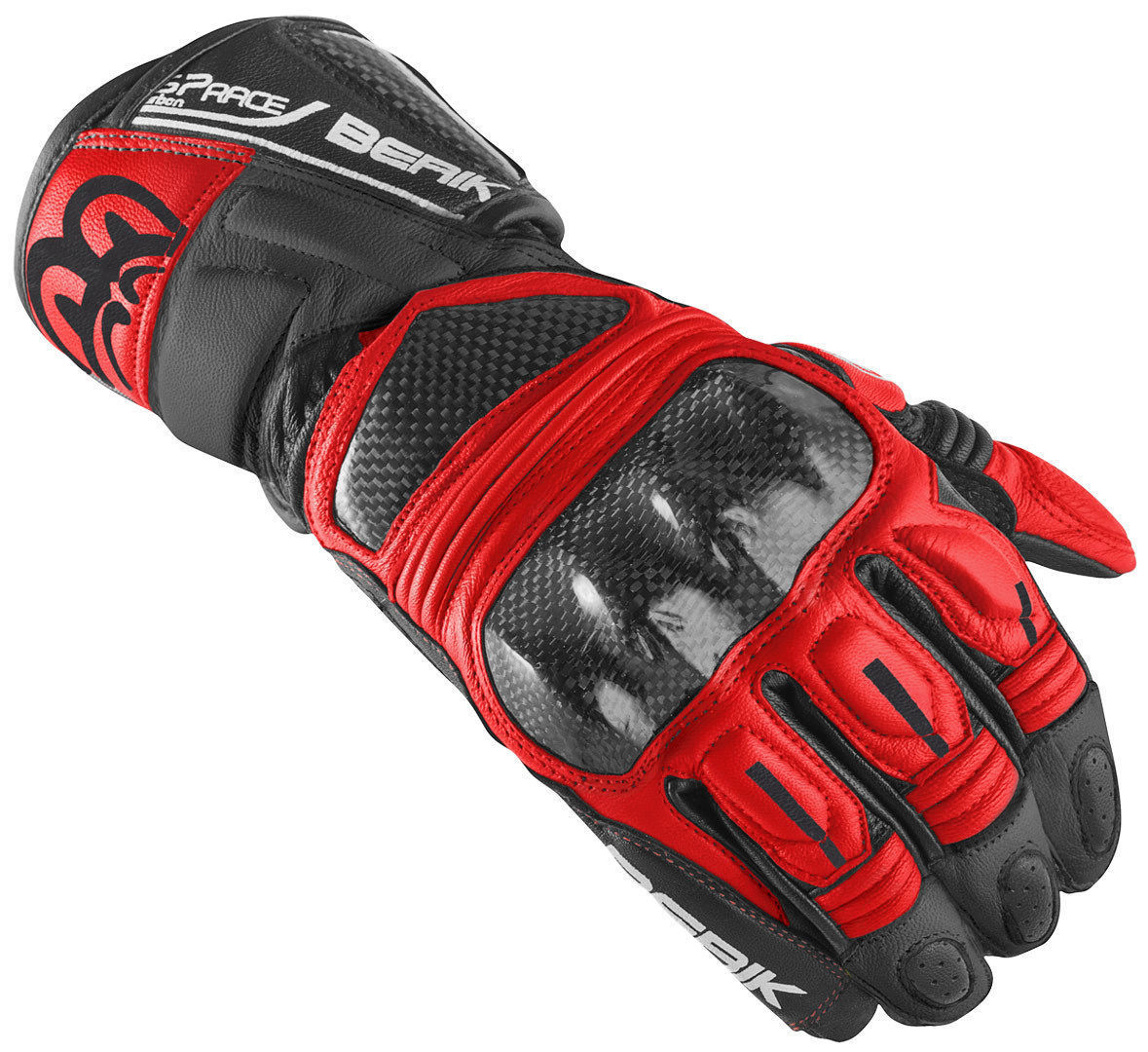 Мотоциклетные перчатки Berik Namib Pro с усиленной боковиной, черный/красный мотоциклетные перчатки namib pro berik черный белый красный