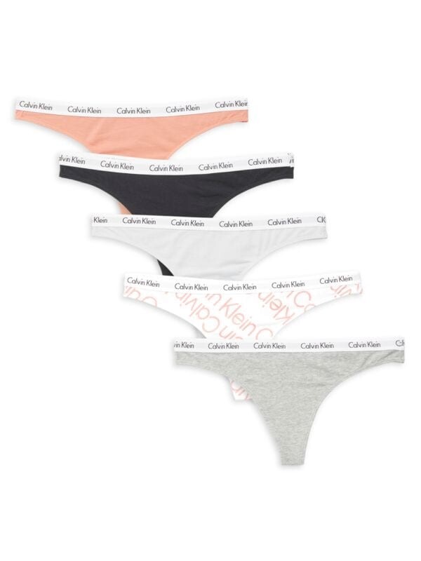 

Набор из 5 стрингов с логотипом Calvin Klein Shoreline