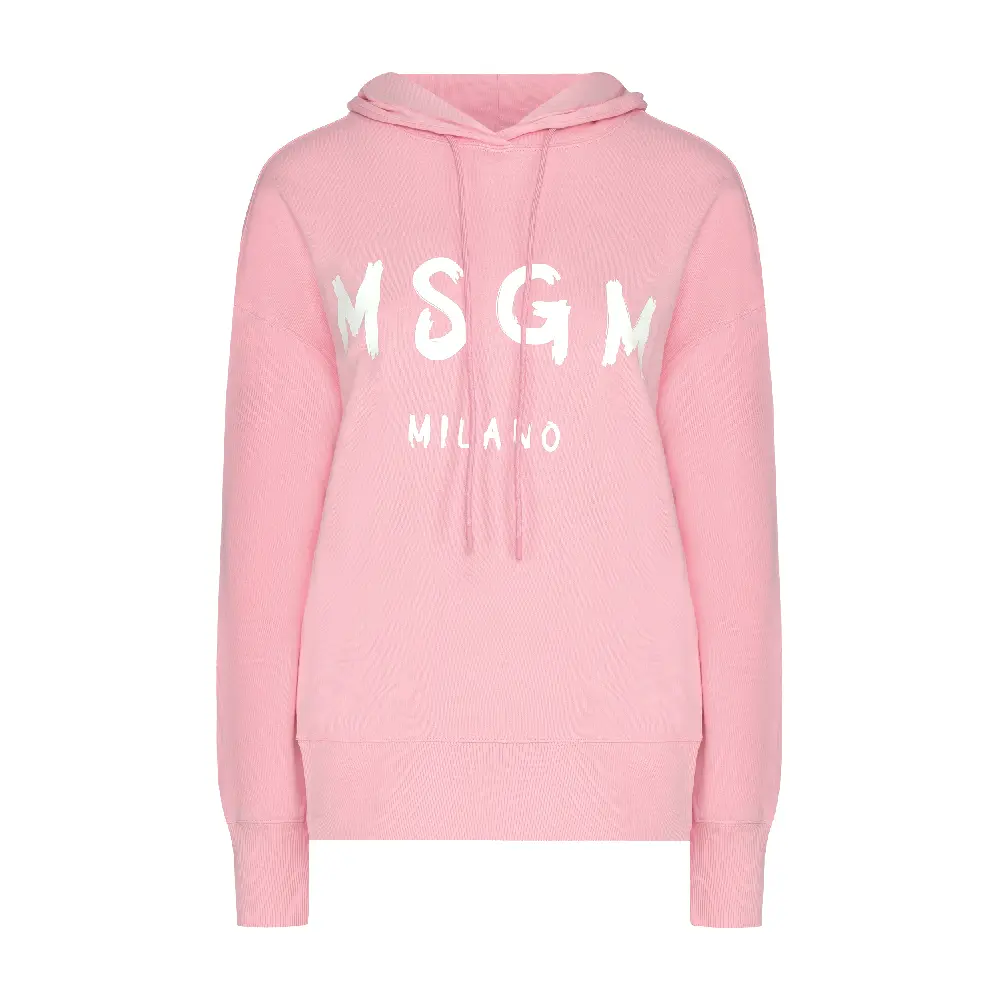 

Толстовка худи Msgm Cotton With Logo, светло-розовый
