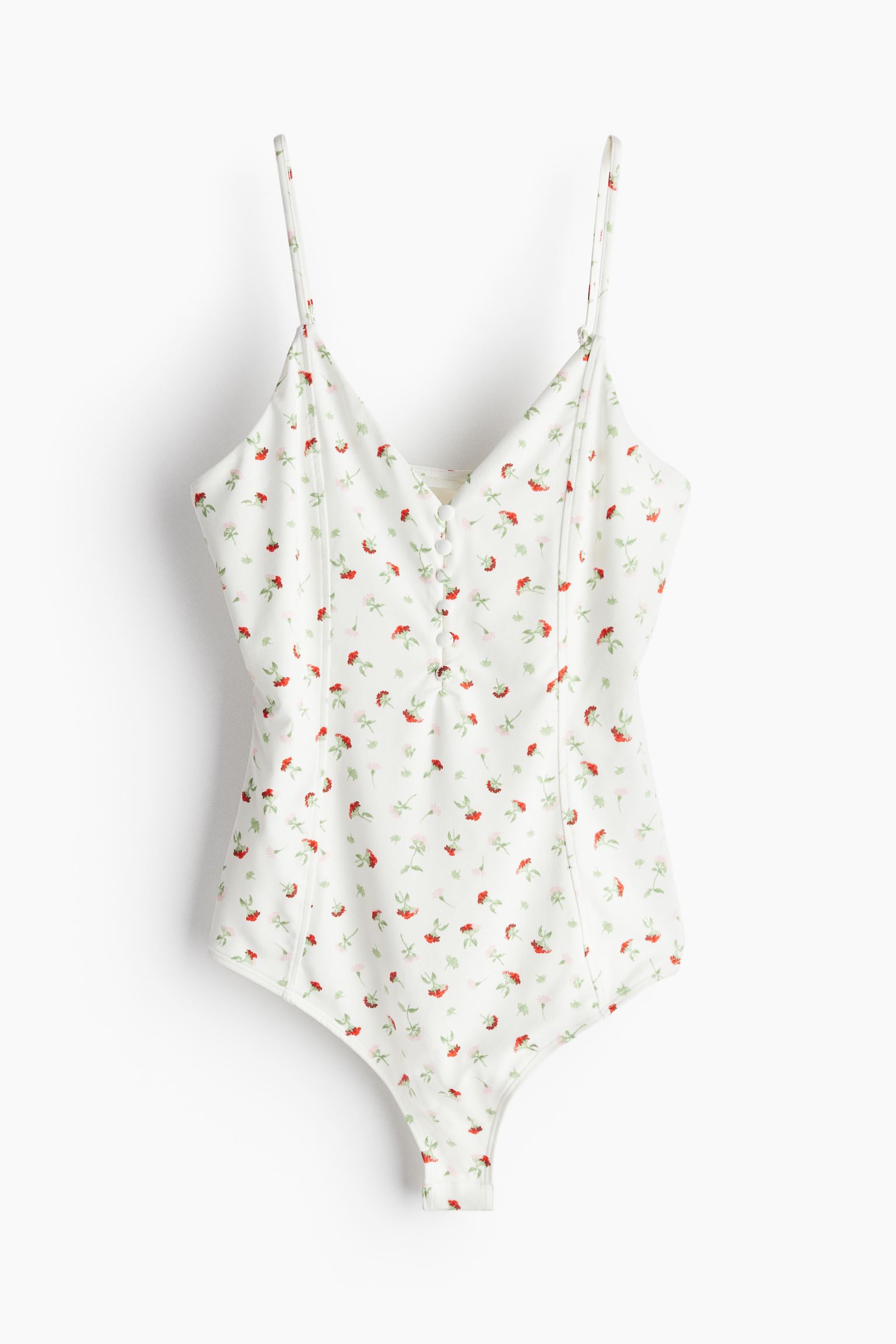 Боди H&M Button-front Thong, белый
