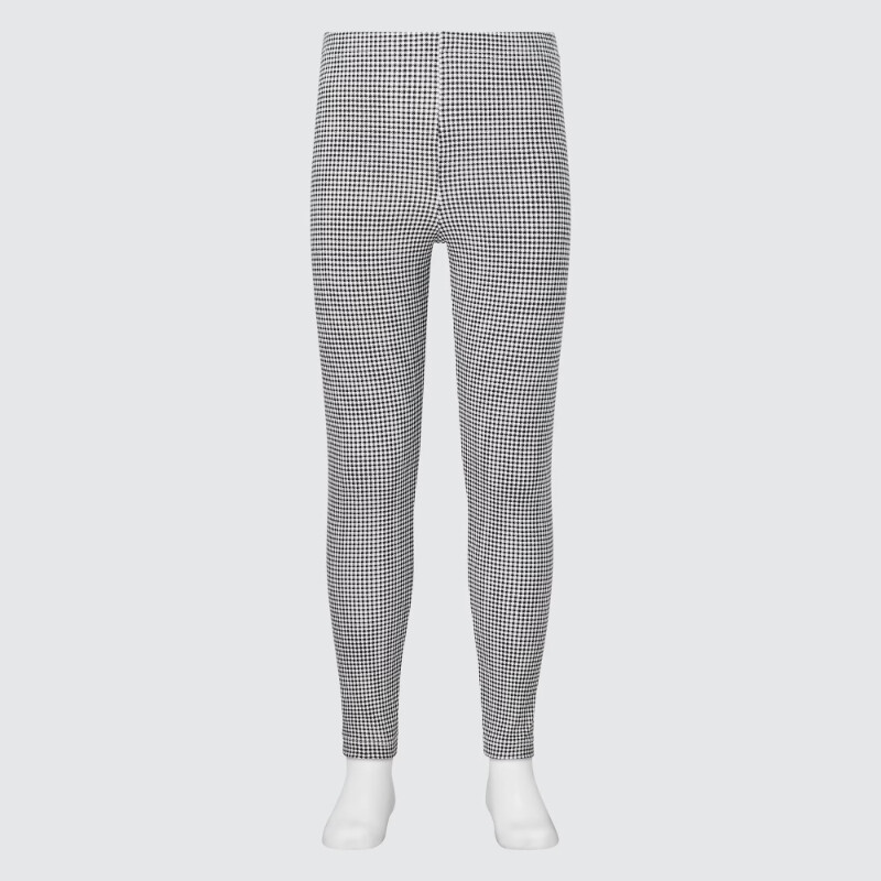 

Леггинсы Uniqlo Girls Cotton Checked, черный