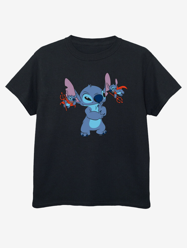 

Детская черная футболка NW2 Lilo & Stitch Little Devils George., черный